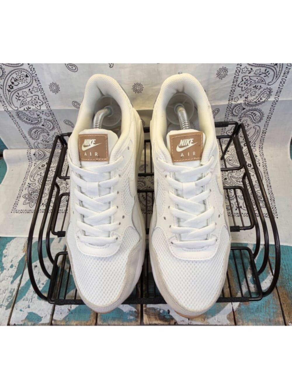 Nike Air Max SC Womens Sz 8.5 Summit White Hemp Sail CW4554-108 Sneakers Worn 1X - Picture 6 of 9